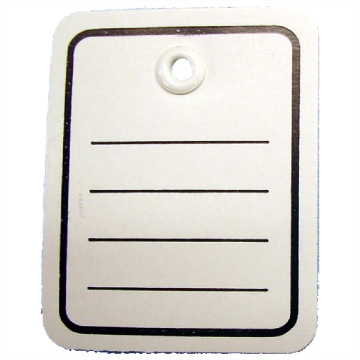 Kartonetiketten Stückwarenanhänger 40x50mm liniert mit Kunststofföse