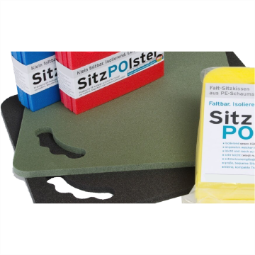 Sitzkissen Stadionkissen als Faltkissen incl. Bedruckung Weichschaum