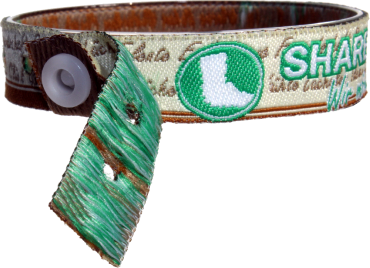 Stoffkontrollbänder individuell gewebt mit Kunststoffverschluss zum zudrücken