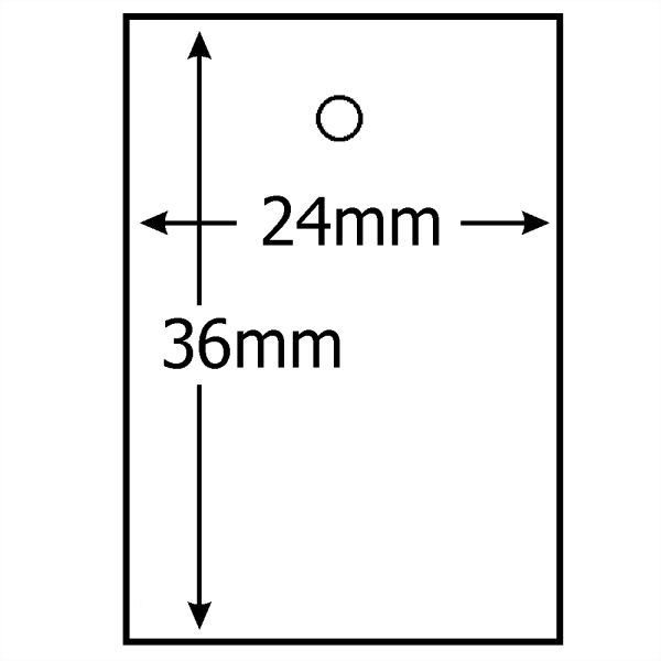 Kartonetiketten 24x36mm