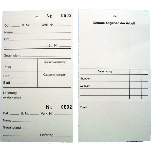 Änderungsetiketten 80x150mm bedruckt