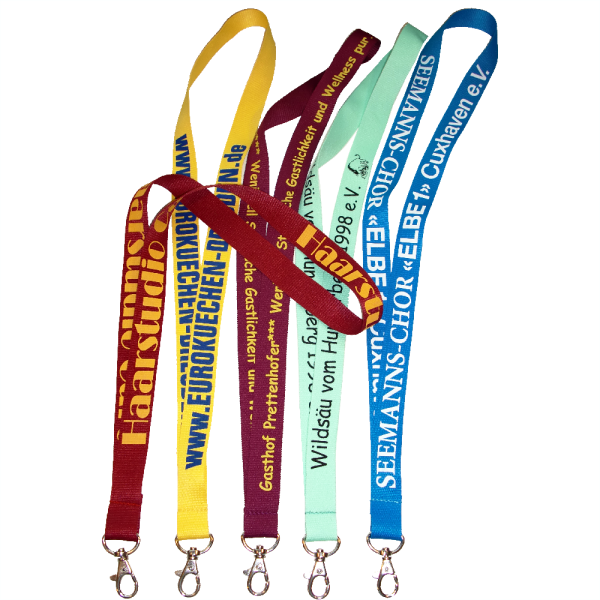 Schlüsselbänder Lanyards incl.einfarbiger Bedruckung